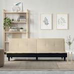 vidaXL Slaapbank stof crèmekleurig, Verzenden, Nieuw, Stof, 200 tot 250 cm