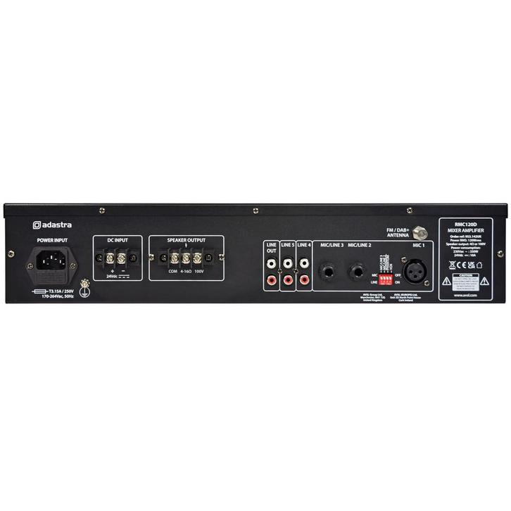 Adastra RMC120D 100V Mixer Versterker Met CD BT DAB+ En MP3, Audio, Tv en Foto, Versterkers en Receivers, Nieuw, Overige merken