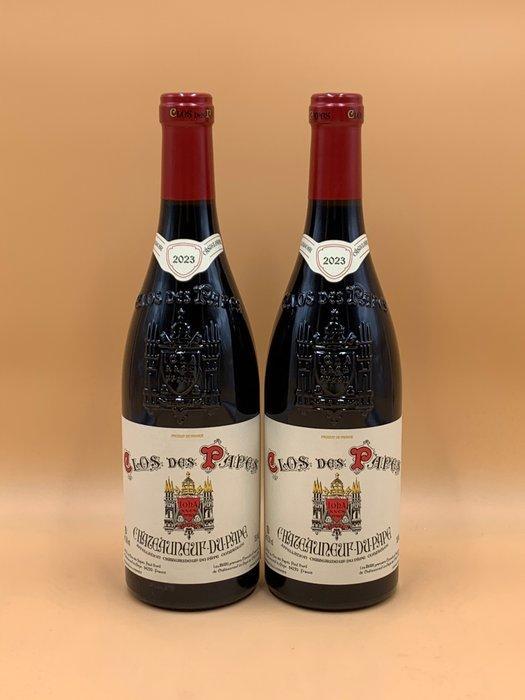 2023 Clos Des Papes - Châteauneuf-du-Pape - 2 Flessen (0.75, Verzamelen, Wijnen