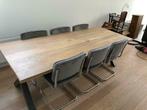 eiken boomstam tafel eikenhouten eettafel boom stam tafel, Robuuste industriële landelijk design unieke boomstamtafel, 50 tot 100 cm