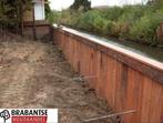 Hardhouten planken , beschoeiing hout , plank balk hardhout