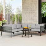 TRUUSK Tuinmeubelset Polyrattan Lounge-set Met Hoekbank Tafe, Verzenden, Nieuw