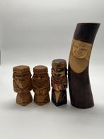 Set of Special kokeshi dolls  - Pop Kokeshi and puppet -