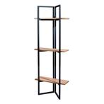 [en.casa] Staand rek Bjerringbro 150x55x24cm zwart en walnoo, Huis en Inrichting, Verzenden, Nieuw