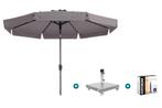 Madison Flores Luxe stokparasol Ø300 cm. - Taupe + Sevilla, Verzenden, Nieuw, Parasolvoet, Kantelbaar