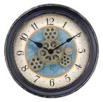 IvoQ Wandklok – Steampunk Design – Bewegende Tandwielen – 32, Huis en Inrichting, Woonaccessoires | Klokken, Verzenden, Nieuw
