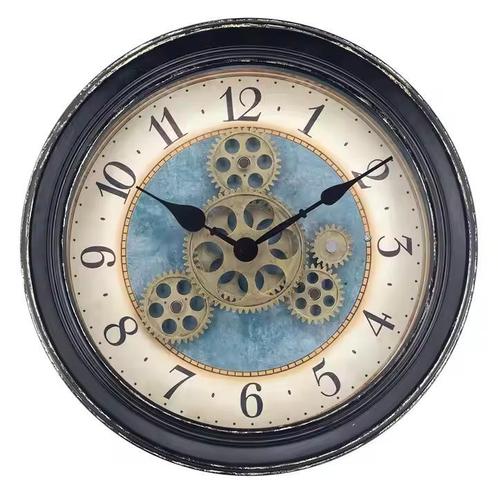 IvoQ Wandklok – Steampunk Design – Bewegende Tandwielen – 32, Huis en Inrichting, Woonaccessoires | Klokken, Analoog, Wandklok