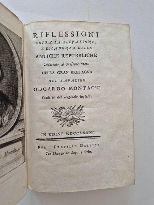 Edward Wortley Montagu - Riflessioni sopra la elevazione e, Antiek en Kunst, Antiek | Boeken en Bijbels