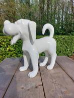 Beeld, Standing Cartoon dog white - 40 cm - polyresin, Antiek en Kunst
