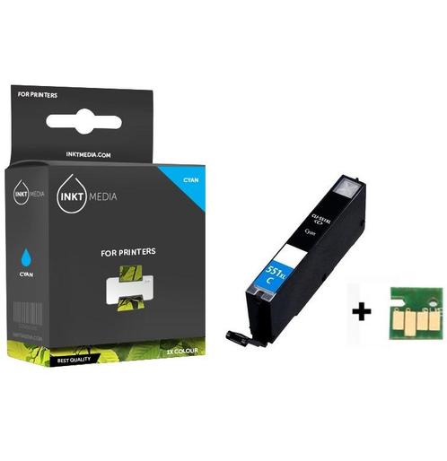 Geschikt Canon CLI-551C XL inktcartridge Cyaan MET CHIP, Computers en Software, Printerbenodigdheden, Cartridge, Nieuw