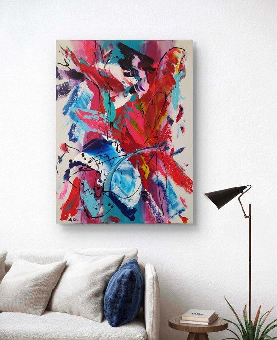 Ibrahim Al Dairi - Je t’aime… moi non plus, Antiek en Kunst, Kunst | Schilderijen | Modern