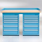 Datona Werkbank PRO - eiken werkblad - 12 lades - 150 cm -