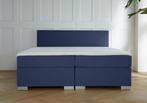ACTIE! Boxspring Andorra 180 200 Blauw, 180 cm, 200 cm, Modern, Verzenden