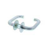 P+E Deurkruk U-model op ronde rozet 8mm stift rvs geborsteld, Doe-het-zelf en Verbouw, Hang- en Sluitwerk, Verzenden, Nieuw