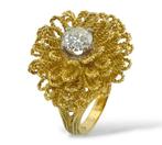 Ring - 18 karaat Geel goud, 18K goud & grote 0,7ct diamanten, Sieraden, Tassen en Uiterlijk, Ringen, Nieuw