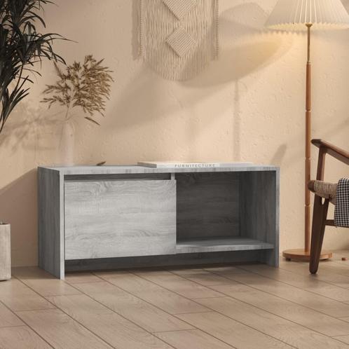 vidaXL Tv-meubel 90x35x40 cm bewerkt hout grijs sonoma, Huis en Inrichting, Kasten | Televisiemeubels, 25 tot 50 cm, Nieuw, Overige houtsoorten