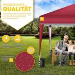 Partytent - Opvouwbaar - 3x3 m - Paviljoen - Easy up - Rood, Verzenden, Zo goed als nieuw
