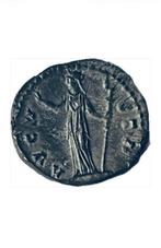 Romeinse Rijk. Faustina I († 140/1 n.Chr.). Denarius AD 141, Postzegels en Munten