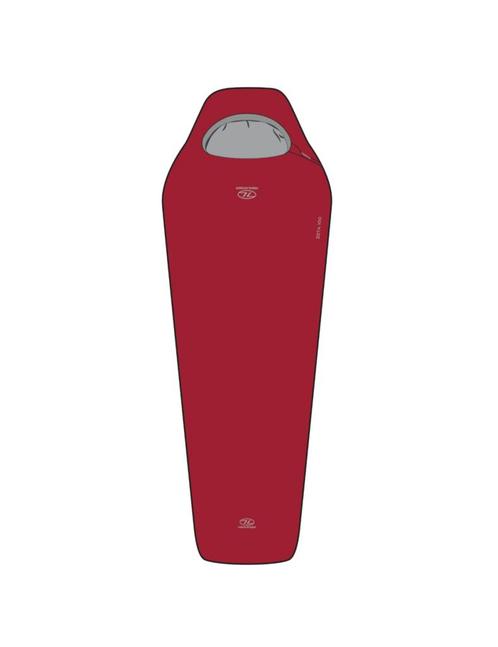 Highlander mummyslaapzak Zeta 100 Scarlet Red 10°C - Rood, Caravans en Kamperen, Slaapzakken, Nieuw, Verzenden