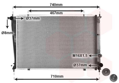 RADIATOR VOOR HYUNDAI H 200 1997-2007 253104A100, Auto-onderdelen, Airco en Verwarming, Nieuw, Ophalen of Verzenden