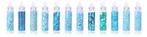 Glitters en steentjes voor oa Epoxy set van 12 buisjes BLAUW