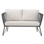 Tuin-loungebank Sundo in rope-design van wicker - antraciet, Verzenden, Nieuw