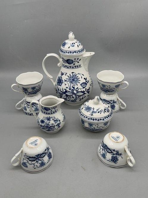 Harnas - Kahla Zwiebelmuster koffieservies – Gemaakt in DDR, Antiek en Kunst, Antiek | Meubels | Tafels