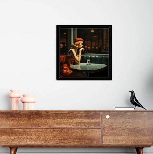 Le Yack (1972) - French red beret – Signé et encadré, Antiek en Kunst, Kunst | Schilderijen | Modern