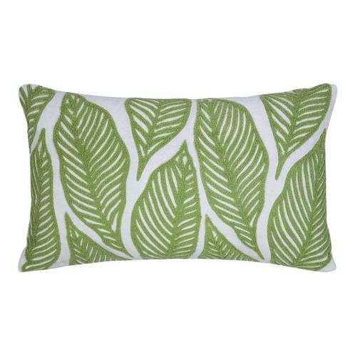 Lilou Kussen bladeren groen 30x50cm, Huis en Inrichting, Woonaccessoires | Overige, Verzenden