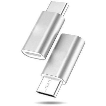 TT-products Micro USB naar USB Type-C adapter zilver beschikbaar voor biedingen