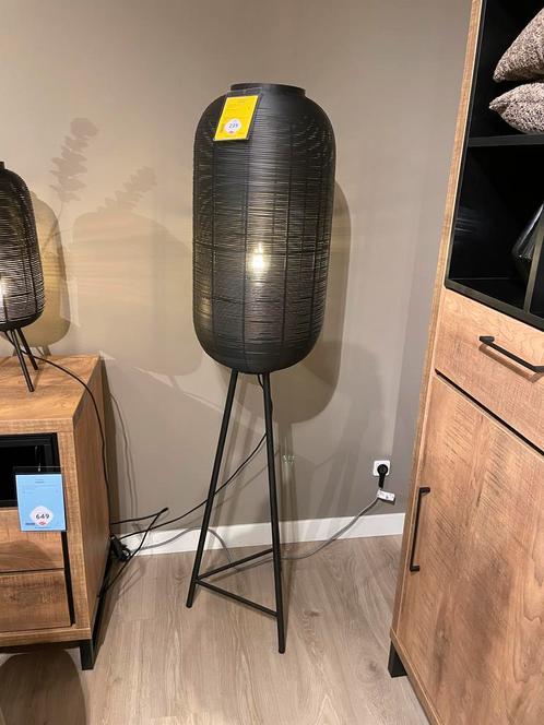 Corvia vloerlamp - ø36x152CM - Tomek, mat zwart, Huis en Inrichting, Lampen | Overige, Nieuw, Ophalen of Verzenden