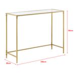 Console tafel Alajarvi sidetable glas 100x35x80 cm goud, Huis en Inrichting, Nieuw, Verzenden
