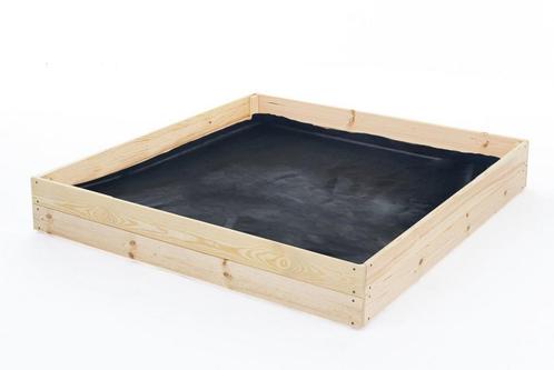 Moestuinbak - kweekbak - 80x80x20 cm - hout - met gronddoek, Tuin en Terras, Bloembakken en Plantenbakken, Nieuw, Ophalen of Verzenden
