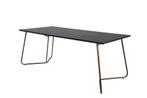 Eettafel - Bokke - 190x90 cm - Zwart/Goud - Jörn, Huis en Inrichting, Verzenden, Nieuw