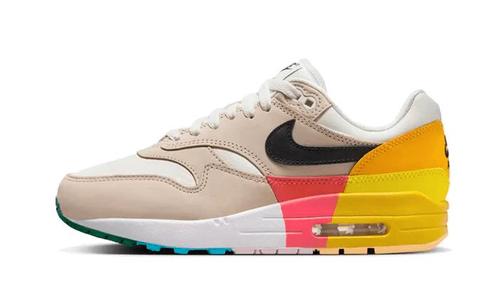 Nike Air Max 1 Tan Multi-Color - maat 41 (Sneakers), Kleding | Dames, Schoenen, Sneakers of Gympen, Nieuw, Verzenden