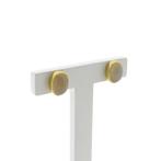 Gouden oorstekers met maansteen (Oorbellen), Sieraden, Tassen en Uiterlijk, Oorbellen, Gebruikt, Overige kleuren, Ophalen of Verzenden