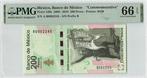 2010 Mexico P 129b 200 Pesos 2008 / Commemorative Pmg 66 Epq, Postzegels en Munten, Bankbiljetten | Europa | Niet-Eurobiljetten