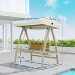 TRUUSK Hollywoodschaukel 2-zits Tuinschommel Met Verstelbaar, Tuin en Terras, Verzenden, Nieuw