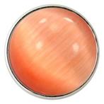 Fako Bijoux® - Click Button - Glas - Kattenoog Oranje, Verzenden, Nieuw