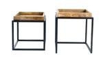 industrieele bijzettafel set van 2 SERVITEUR 45 cm metalen, Huis en Inrichting, Tafels | Sidetables, Ophalen of Verzenden, Nieuw