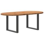 vidaXL Eettafel 200x100x74 cm ovaal massief eikenhout, Verzenden, Nieuw