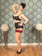 What Katie Did, Seamed Stockings Claret Glamour., Kleding | Dames, Ondergoed en Lingerie, Verzenden