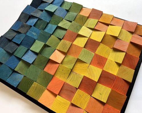 Modern Mozaïek - WoodbyLukas Lukasz Kacprzuk - 2020+ - LUPO, Antiek en Kunst, Kunst | Schilderijen | Modern
