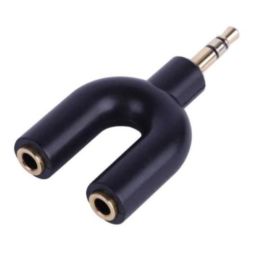 Y-Vorm AUX Koptelefoon Splitter - Headphone Dual Audio, Telecommunicatie, Mobiele telefoons | Batterijen en Accu's, Nieuw, Verzenden