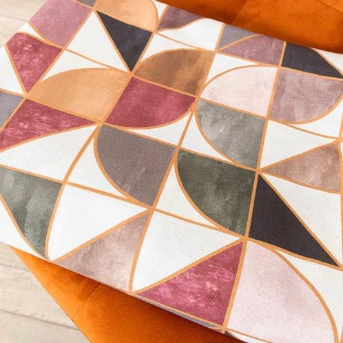 Modern weefsel uit de midden-eeuw - Decoratief geometrisch -, Antiek en Kunst, Antiek | Kleden en Textiel