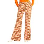 Disco 70S Broek Oranje Dames Ruit, Verzenden, Nieuw