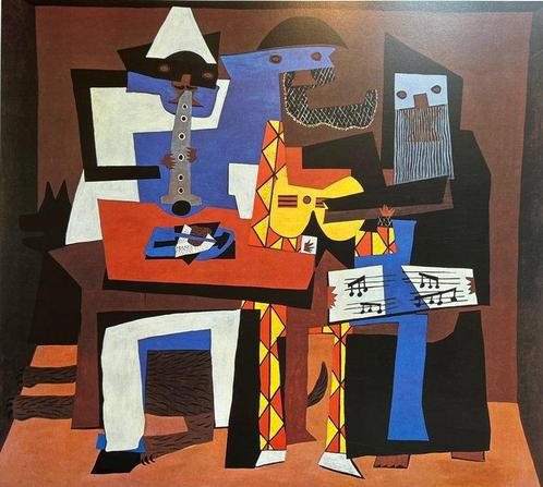 Pablo Picasso (after) - Tres Músicos - Jaren 1980, Antiek en Kunst, Kunst | Tekeningen en Foto's