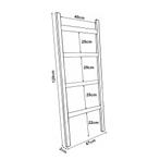 [en.casa] Handdoekrek Luumäki 120x47x2 cm houtkleurig, Huis en Inrichting, Verzenden, Nieuw