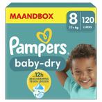Pampers Baby Dry Luiers Maat 8 (17 kg+) 120 stuks, Kinderen en Baby's, Badjes en Verzorging, Nieuw, Verzenden