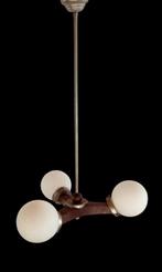 Plafondlamp - Hout, glas